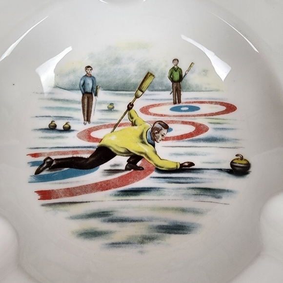 Vintage Royal Albert Curling Ashtray England Bone China Gold Guild Edge - Picture 4 of 9